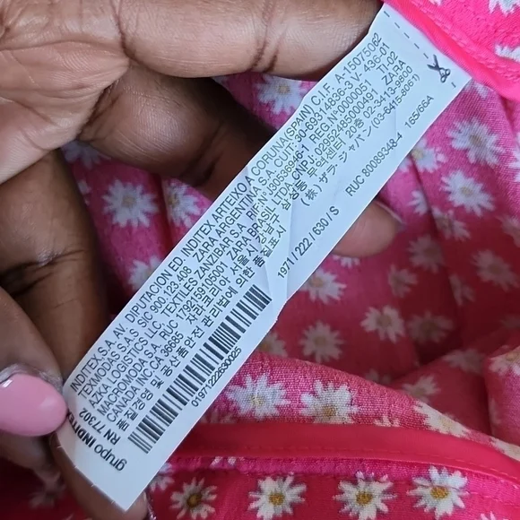 Zara Pink floral Belted Prairie Cottagecore Botanical Peasant Short Skirt skort - Picture 8 of 14